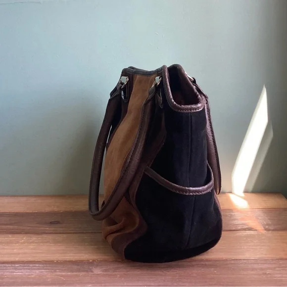 Tignanello Suede and Leather Shopper Bag - Picture 4 of 8